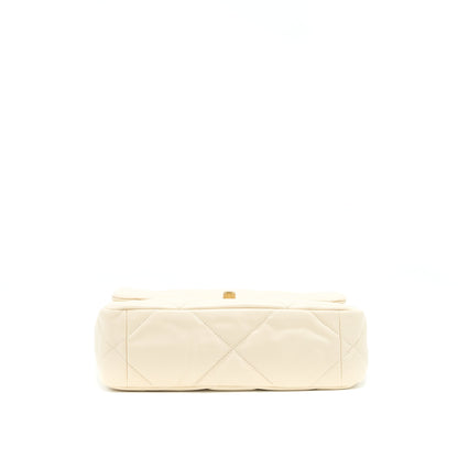 Chanel Small 19 Bag 19K Shiny Goatskin Beige GHW