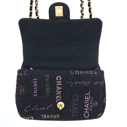 Chanel 22P Black Denim Flap Bag Brushed GHW(Microchip)
