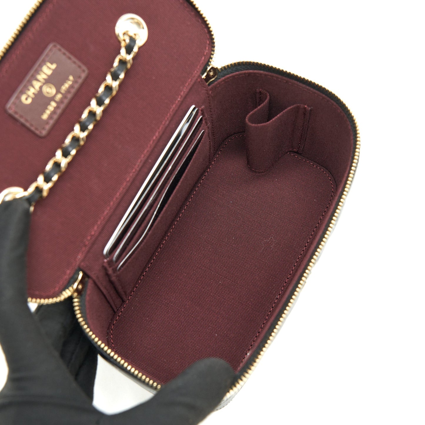 Chanel Small Long Vanity Lambskin Black