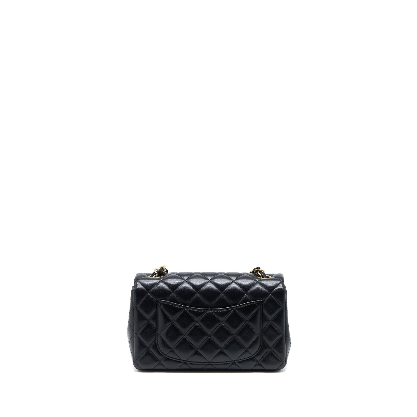 Chanel Mini Rectangular Flap Bag Lambskin Black GHW
