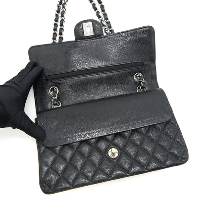 CHANEL MEDIUM CLASSIC DOUBLE FLAP CAVIER SHW