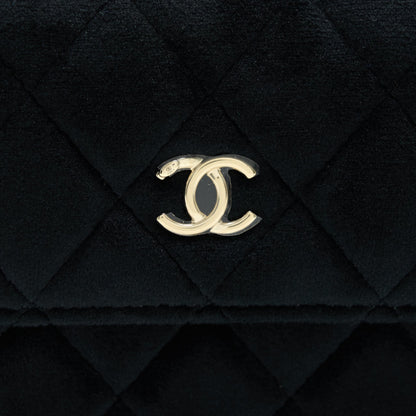 Chanel Velvet Pearl Crush Mini Belt Bag Black with LGHW