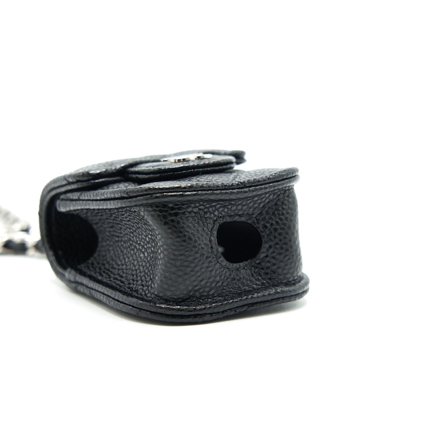 Chanel AirPods Case With Chain Caviar Black SHW