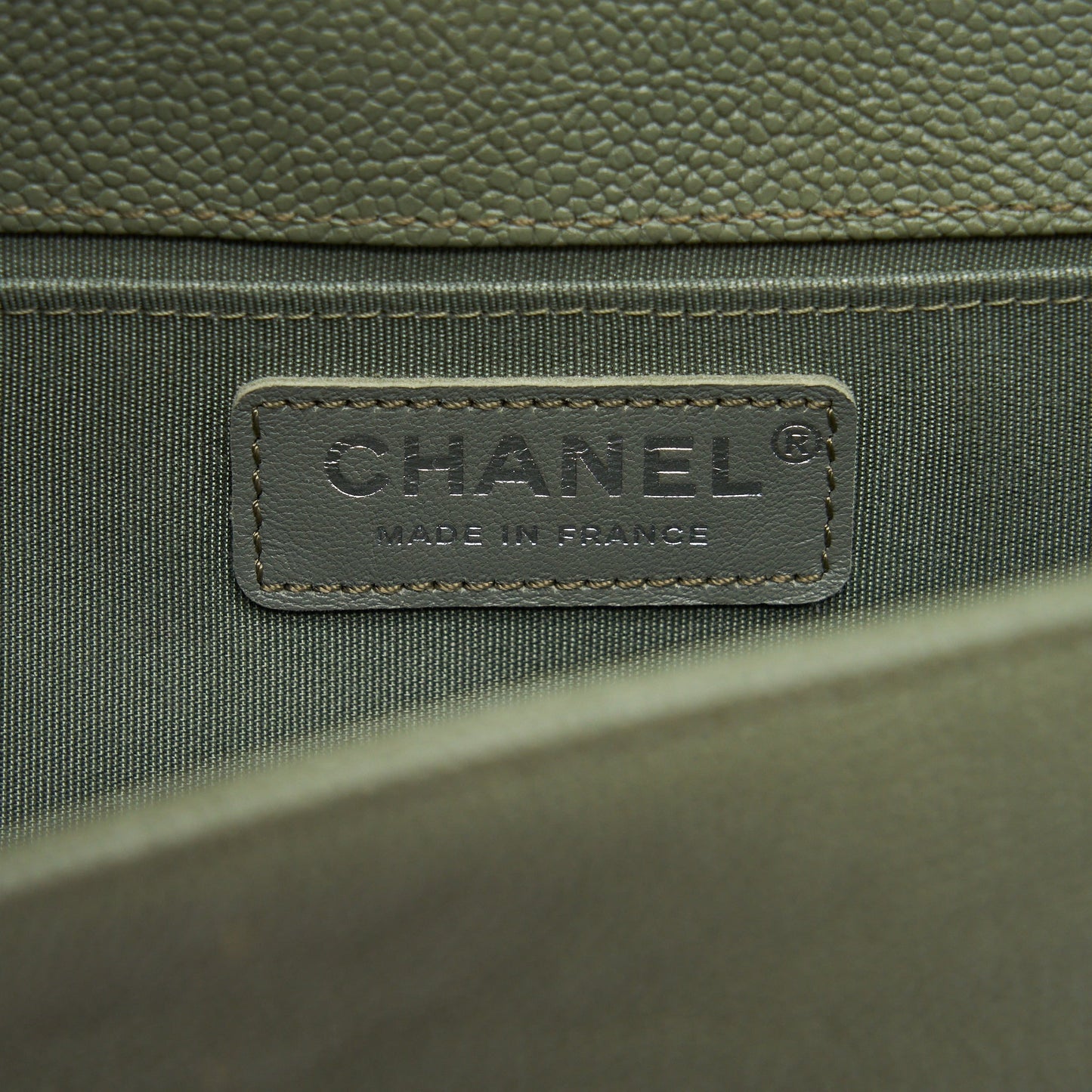Chanel Medium Boy Bag Caviar Light Green LGHW