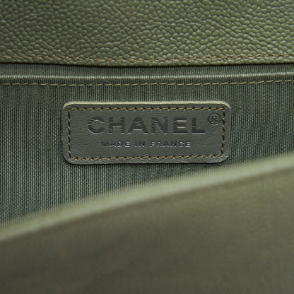 Chanel Medium Boy Bag Caviar Light Green LGHW