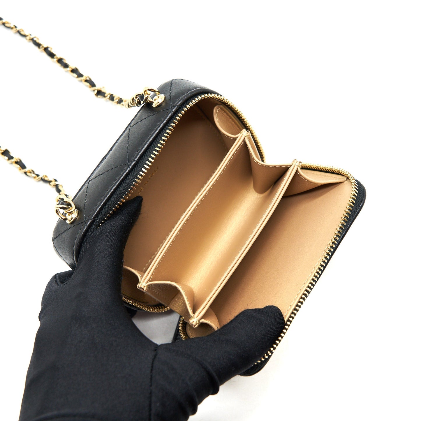 Chanel 21K Mini Clutch With Chain Black GHW