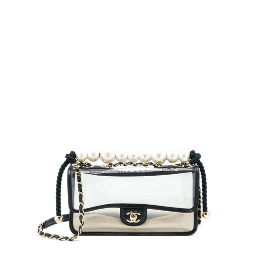 Chanel Sand By The Sea Flap Bag PVC/ Lambskin LGHW