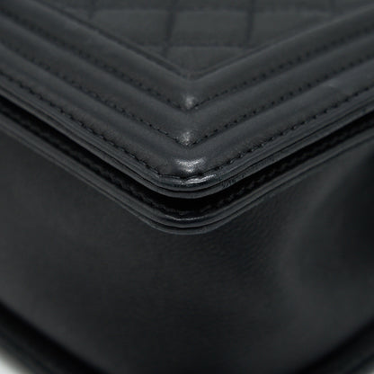 Chanel medium boy Chanel Handbag Black ruthenium hardware