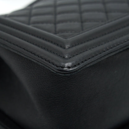 Chanel medium boy Chanel Handbag Black ruthenium hardware