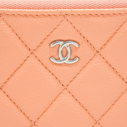 Chanel Mini Ocase Zip Pouch Coral Caviar