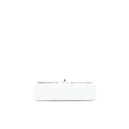 Chanel Medium Classic Flap Caviar White SHW