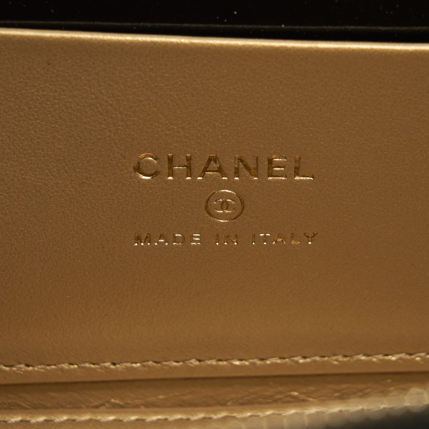Chanel 22S Pearl Crush Long Vanity With Chain Lambskin Black GHW