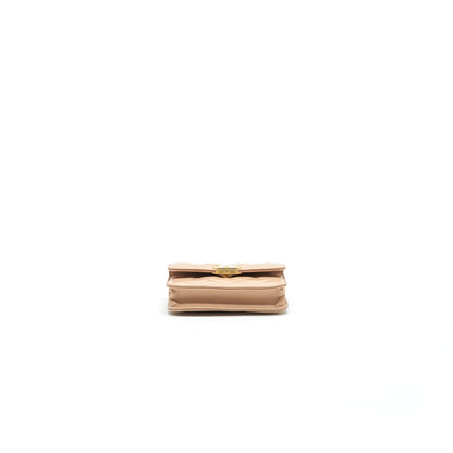 Chanel 21A Flap Coin Purse with Chain beige
