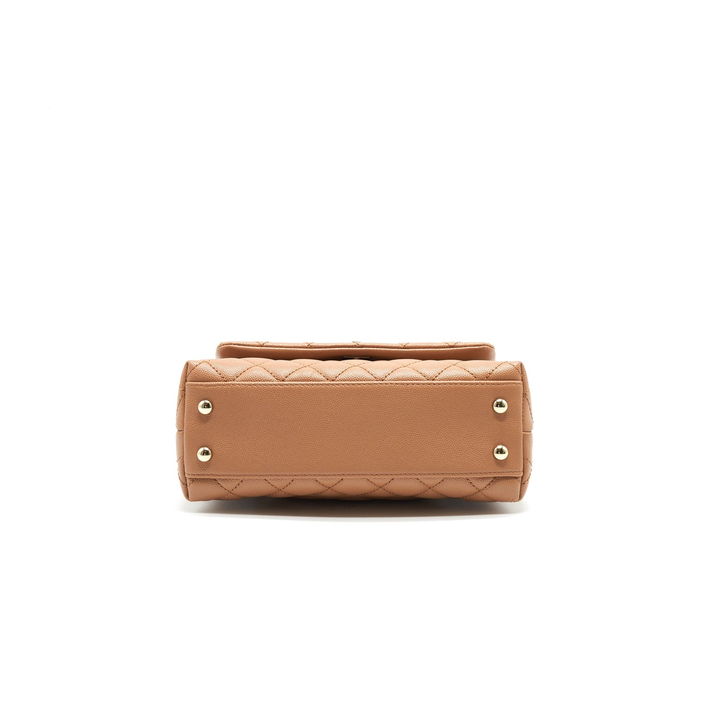 Chanel Mini Coco Handle Flap Bag 21p Caramel LGHW