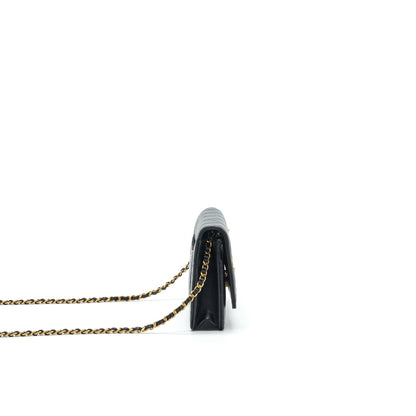 Chanel 2021 Seasonal Wallet on Chain black GHW