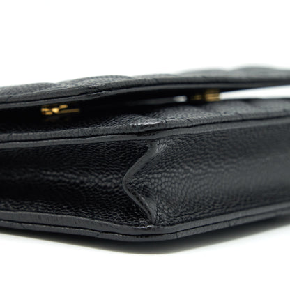 Chanel Classic Wallet on chain Caviar black GHW