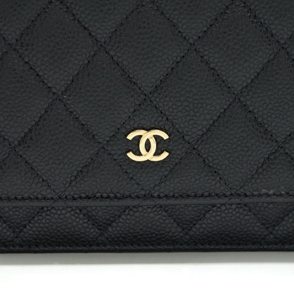 Chanel Classic Wallet on chain Caviar black GHW