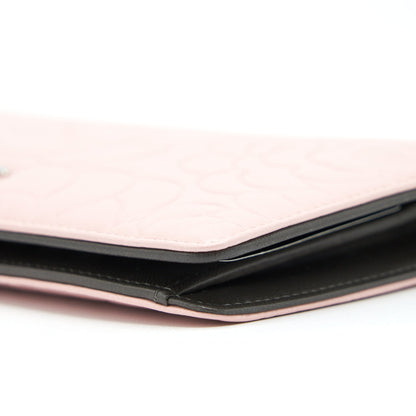 Chanel Camellia Long Wallet Lambskin Light Pink/Dark Brown SHW