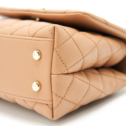 Chanel Mini Coco Handle Flap Bag 21p Caramel LGHW