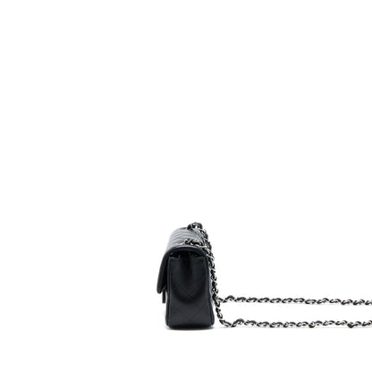 Chanel Mini Rectangular Lambskin Black SHW(Microchip)