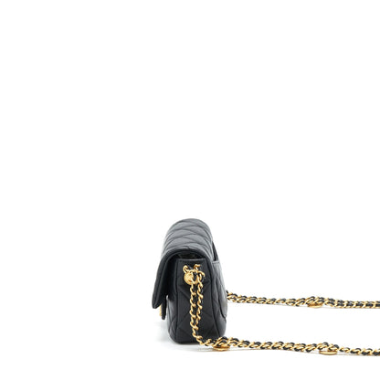 Chanel 22A Small Flap Bag Caviar Black Brushed GHW (Microchip)