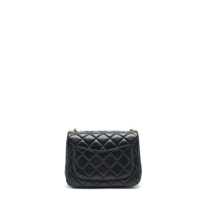 Chanel Pearl Crush Mini Square Lambskin Black Brushed GHW