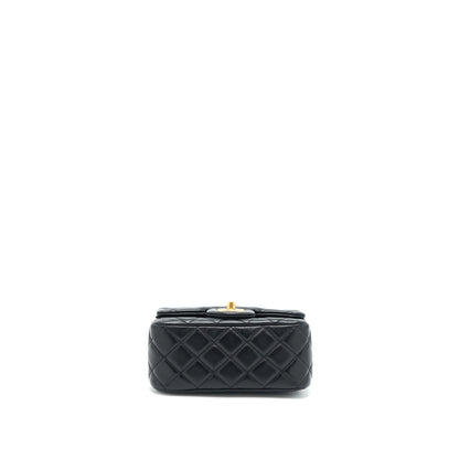 Chanel Pearl Crush Mini Square Lambskin Black Brushed GHW