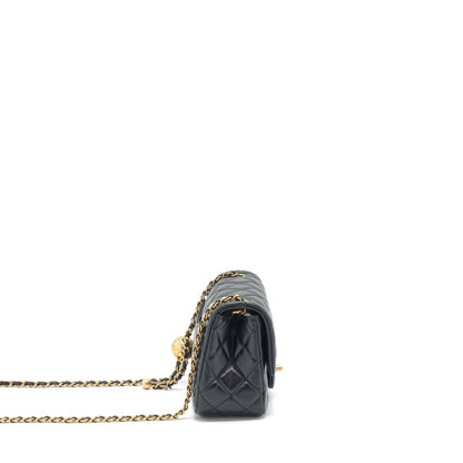 Chanel Pearl Crush Mini Square Lambskin Black Brushed GHW