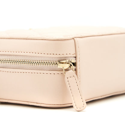 Chanel Pearl Crush Mini camera case with chain Lambskin light beige GHW