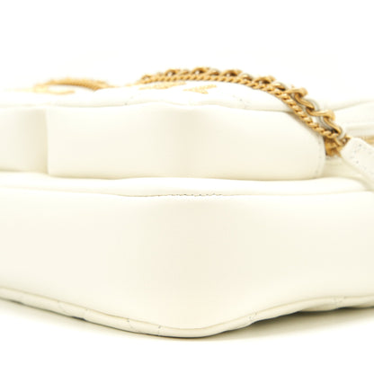 Chanel 22C Camera Bag calfskin white GHW (Microchip)
