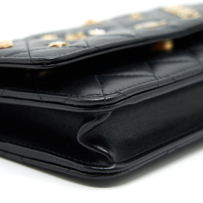 Chanel 2021 Seasonal Wallet on Chain black GHW