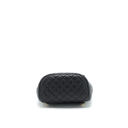 CHANEL QUILTED LAMBSKIN URBAN SPIRIT BACKPACK BLACK GHW