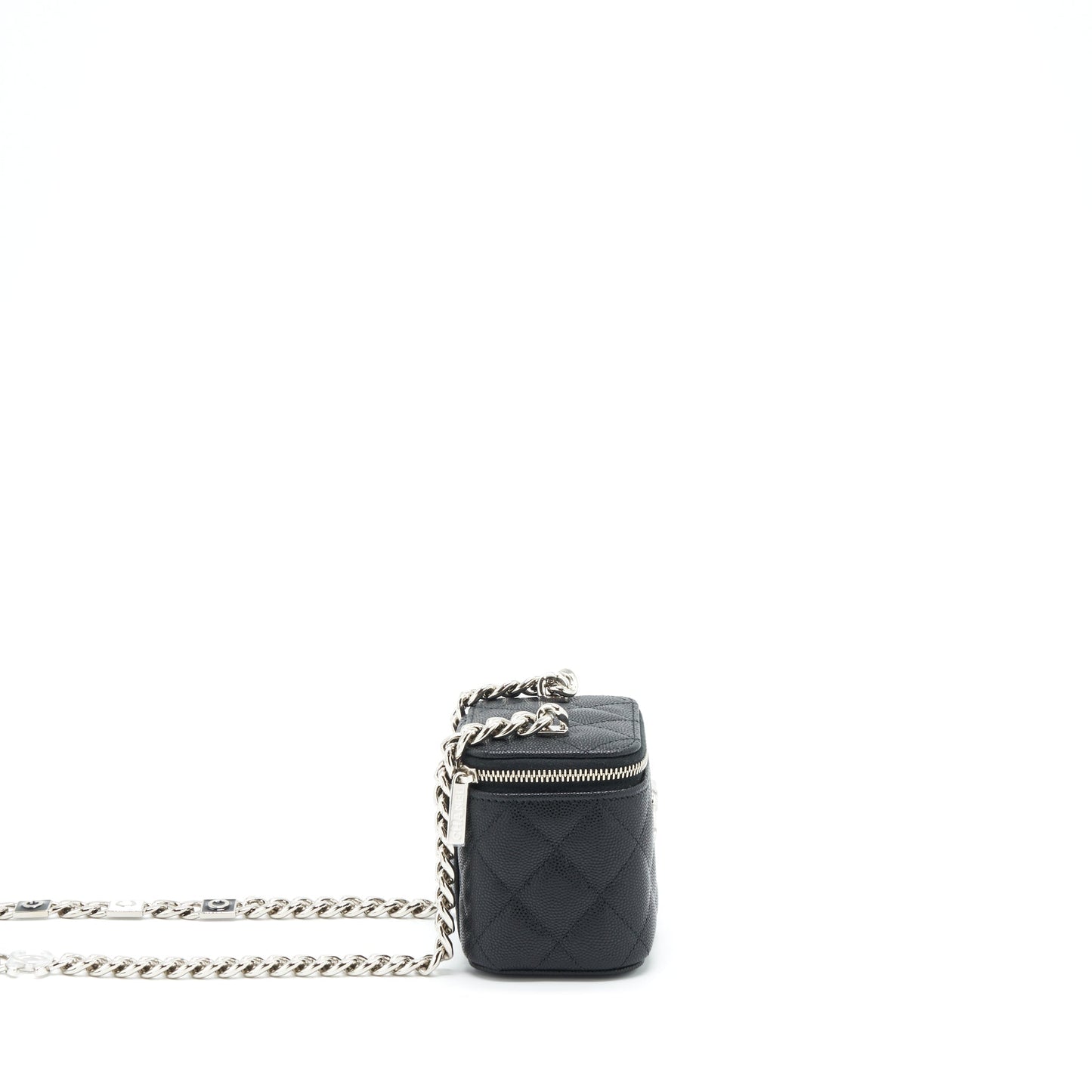 Chanel 22S mini vanity with giant chain caviar black with SHW
