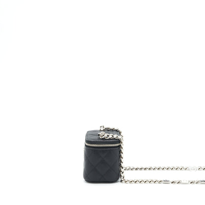 Chanel 22S mini vanity with giant chain caviar black with SHW