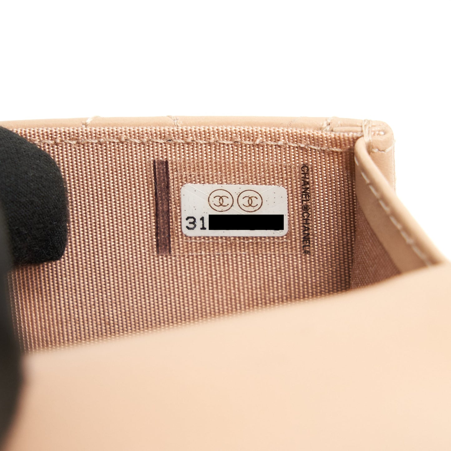 Chanel 21A Flap Coin Purse with Chain Beige GHW Calfskin