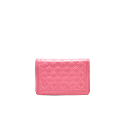 Chanel Boy Wallet on Chain Pink GHW