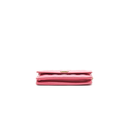 Chanel Boy Wallet on Chain Pink GHW