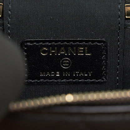 Chanel 21A Top Handle Vanity with Chain Black GHW