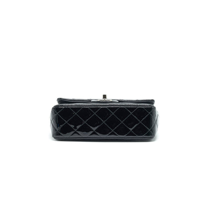 Chanel Mini Rectangular Flap bag Patent Leather Black SHW