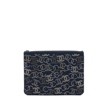 Chanel CC Logo Studded Clutch Limited Edition Black Hardware