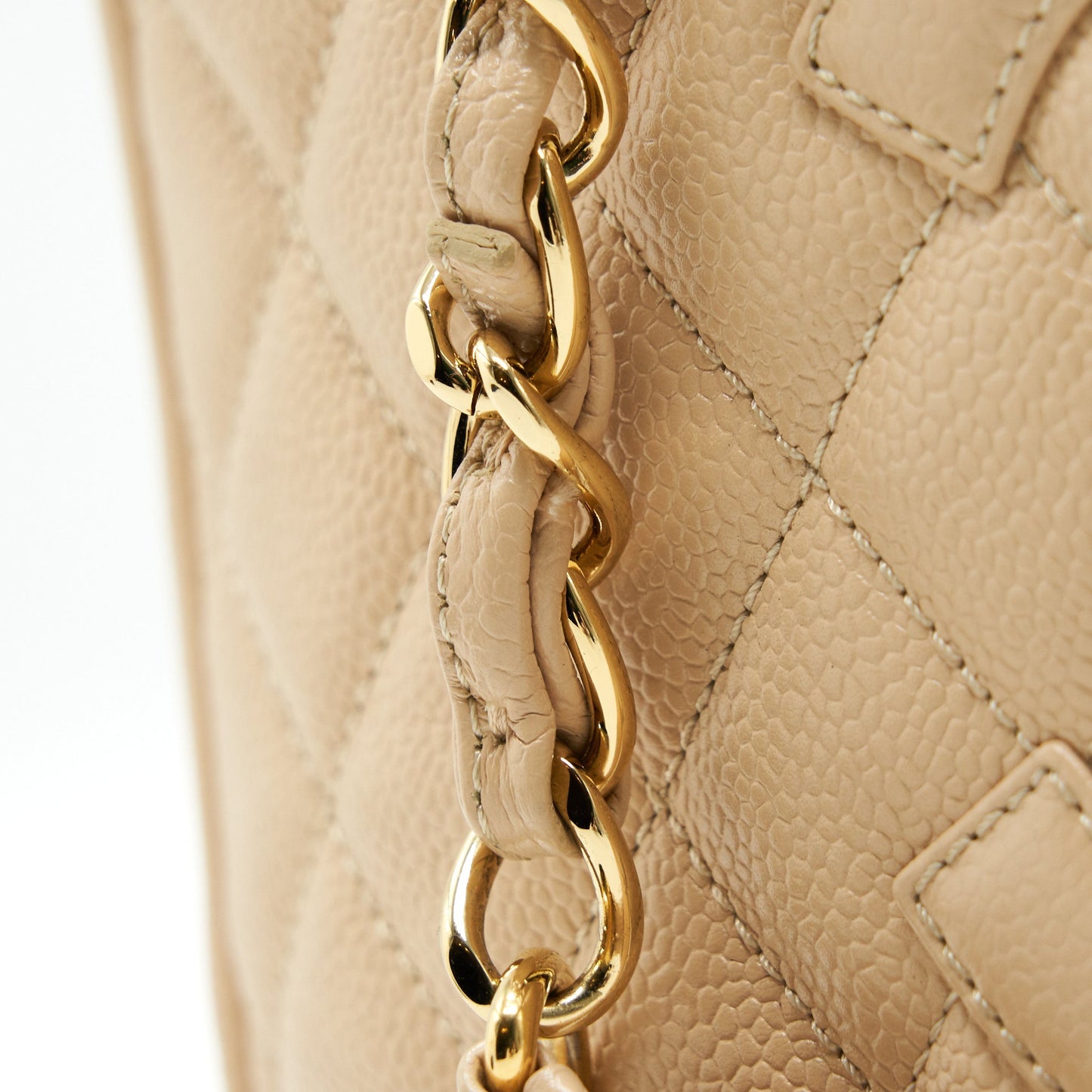CHANEL CAVIAR GRAND SHOPPING TOTE GST IN BEIGE GHW