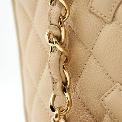 CHANEL CAVIAR GRAND SHOPPING TOTE GST IN BEIGE GHW