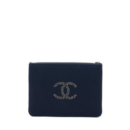 Chanel CC Logo Studded Clutch Limited Edition Black Hardware