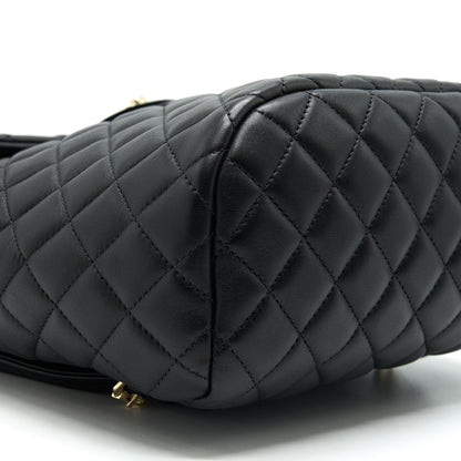 CHANEL QUILTED LAMBSKIN URBAN SPIRIT BACKPACK BLACK GHW