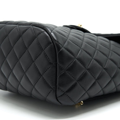 CHANEL QUILTED LAMBSKIN URBAN SPIRIT BACKPACK BLACK GHW