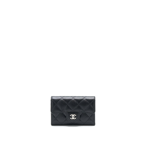 Chanel Classic Flap Card Holder Caviar Black SHW