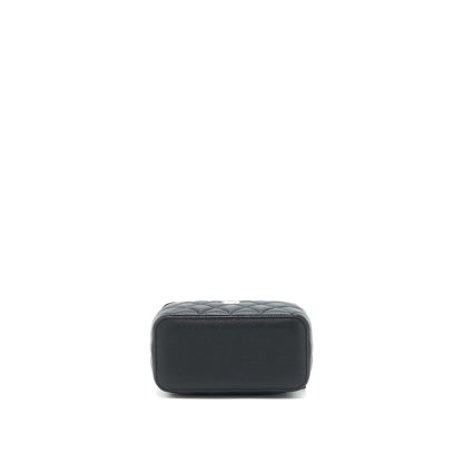 Chanel 22P Long Vanity With Logo On Chain Caviar Black LGHW