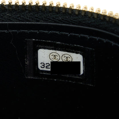 Chanel Letter Top Handle Long Vanity Caviar Black GHW