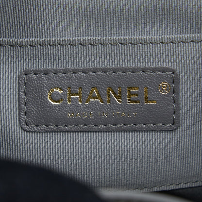 Chanel 22A Duma Backpack Lambskin Dark Grey LGHW (Microchip)