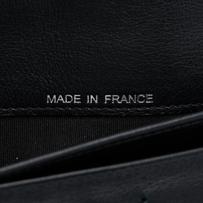 Chanel CC Logo Long Wallet Caviar Black SHW